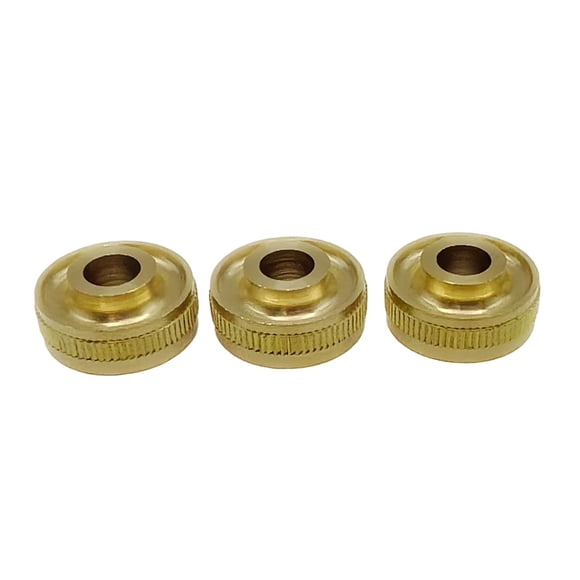 Xuanheng 3 Pieces Alto and Tenor Horn Valve Caps Long Term Use Brass Instrument Parts Top Caps