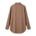 thumbnail image 7 of Women's Long Sleeve Button Down Shirts Collared Basic Dress Shirt Loose Fit Casual Tops with Chest Pocket, 7 of 7