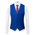 thumbnail image 3 of Cloudstyle Men's 3Pcs Business Professional Casual Daily Slim Fit One Button Suit Set (Blazer + Vest + Pants), 3 of 5