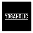 thumbnail image 1 of DistinctInk Custom Bumper Sticker - 3" x 3" Decorative Decal - Black Background - Yogaholic Yoga, 1 of 2