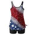 thumbnail image 6 of CALAFEBILA Swimsuit Women Modest Tankini 2 Piece 4th of July American Flag Graphic Independence Day Bathing Suits, 6 of 6