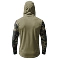 thumbnail image 5 of Men's UPF 50+ Sun Hoodie Long Sleeve Hooded Fishing Shirt Digital Camo Sleeve Pullover Cooling Ice Silk Breathable Quick-Dry Moisture Wicking 4-Way Stretch for Commute Fishing Hiking Dark Blue XL, 5 of 5