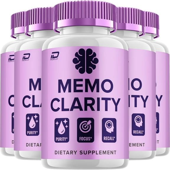 Memo Clarity Supplement Capsules – MemoClarity All Natural Memory Focus Pills, 5 Pack, 300 Capsules