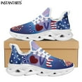 thumbnail image 1 of Zapatillas de deporte de marca de lujo para mujer, zapatos planos informales con cordones y diseño de bandera estadounidense, transpirables, para primavera, 1 of 6