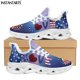 thumbnail image 1 of Zapatillas de deporte de marca de lujo para mujer, zapatos planos informales con cordones y diseño de bandera estadounidense, transpirables, para primavera, 1 of 6