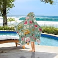 thumbnail image 3 of Yayeee Kids Hooded Towel with Hand Pockets Beach Soft Absorbent Bath Wrap 50 x 23.5 inch, Green Cartoon Trucks Pattern, 3 of 5