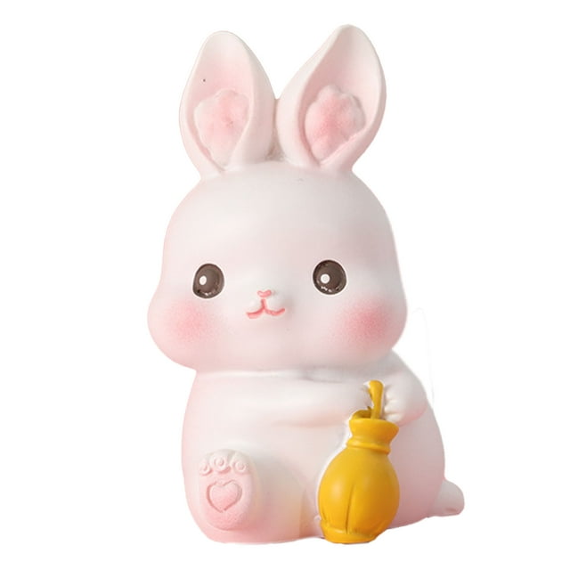 Oubit Home Decoration,Rabbit Ornament Pet Animal Rabbit Toy Animal Figurine Smooth Operation