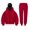 Watermelon Red, variant on felwors Women's 2 Piece Balaclava Set - Zip Up Double Layer Hoodie with Kangaroo Pocket & Jogger Pants Hip Hop Y2K Outerwear(Black, S)