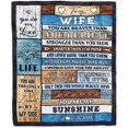 thumbnail image 1 of LHSHID Personalized to My Wife Blanket from Husband Wood You are My Sunshine I Love You Wife Anniversary Valentines Day Wedding Christmas Fleece Throw Blanket, 1 of 5