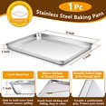 thumbnail image 5 of Toaster Oven Pan with Rack Set, P&P CHEF Stainless Steel Broiler Pan with Cooling Rack, Mini Rectangle 9â€™â€™x 7â€™â€™x1â€™â€™, Non Toxic & Heavy Duty, Mirror Finish & Dishwasher Safe, 5 of 5