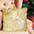 thumbnail image 5 of Funda de cojín de Navidad brillar 44x44 dorada decorativa de Navidad (Alces de Navidad), 5 of 5