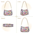 thumbnail image 7 of FORMRS Womens Shoulder Bag with Chain Strap Clutch Purse Cute Tote Handbag, Yellow Colorful Circles, 7 of 7