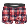 thumbnail image 4 of Goofa Heart Plaid Printed Men's Boxer Briefs Underwear, Moisture-Wicking Underwear, Trunk,Soft and Breathable Cotton Underwear-Medium, 4 of 9