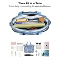 thumbnail image 4 of Tote Bag for Women - Dog with Woof and Bark Shoulder Bag - Large Utility Work Duffle Bag with Zipper Handbag for Travel, Work, Sprots, 4 of 5
