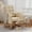 ‎Champagne Color, variant on Upholstered Rocking Chair with Ergonomic Design Hardwood Frame 300 lbs Capacity for Living Room Nursery Champagne