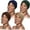 Khaki, Coffee, Navy Blue, Green, variant on 4 Pieces Turbans for Women Soft Pre Tied Knot Fashion Pleated Cancer Turban Cap Chemo Headwrap Sleep Hat, 4 Colors