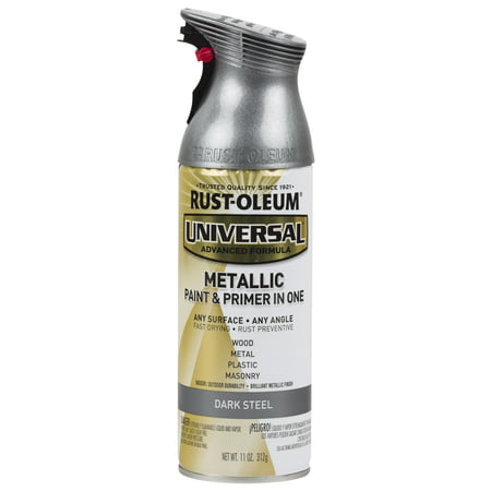 Rust-Oleum Universal Metallic Dark Steel Spray Paint and Primer in 1, 11 (Best Paint For Steel)