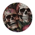 thumbnail image 4 of BANET Embroidery Skull Round Table Cloth Pink Flowers Polyester Tablecloth Waterproof Tablecloth Dinning Table Cover for Indoor Outdoor Party Picnic 46"-50, 4 of 8