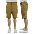 thumbnail image 6 of Mens Flat Front Belted Cotton Cargo Shorts, 6 of 10