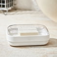 thumbnail image 4 of Soap Box with Cover Waterproof Sealed Bathroom Dormitory Travel Case Draining Soap Holder for Home Business Trip,White, 4 of 6