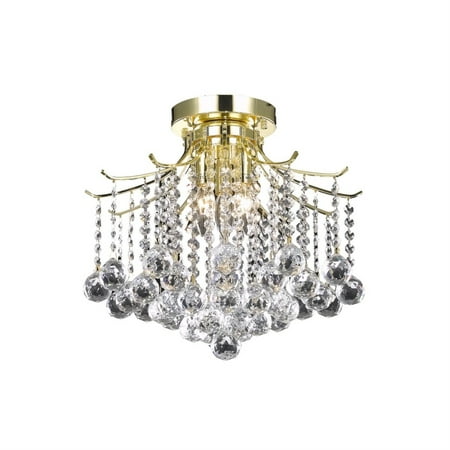 

Amelia Collection Flush Mount D16in H12in Lt:3 Gold Finish