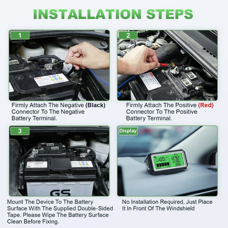 ANCEL BM200 PRO 12V Car Battery Tester – Wireless Health Monitor, Capacity Analyzer With Head-Up Display