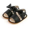 thumbnail image 2 of Honganda Baby Sandals, Girls Solid Color Bowknot Walking Shoes Footwear, 2 of 8