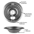 Range Kleen 4Piece Drip Bowl, Style B fits Plugin Electric Ranges GE/Hotpoint/Kenmore/RCA