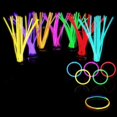 thumbnail image 2 of Sunrain 100 Glow Sticks Bulk Party Supplies - Glow In The Dark Fun Party Pack With 8, 2 of 5
