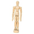 thumbnail image 1 of Maniquí de madera de artista, maniquí articulado, muñeca articulada, figura humana con soporte 155 cm x 45 cm, 1 of 9