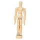 thumbnail image 1 of Maniquí de madera de artista, maniquí articulado, muñeca articulada, figura humana con soporte 155 cm x 45 cm, 1 of 9