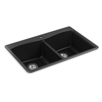 Open Box Kohler K8185-1-CM1 Double Basin Kitchen Sink