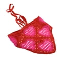 thumbnail image 5 of Unique Bargains 2 Pcs Triangle Bandana Knitted Turban Crochet Hair Scarf for Women Red Beige, 5 of 5