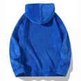 thumbnail image 5 of Men's Hoodies Sweatshirt Loose Long Sleeved Hooded Pullover Casual Solid Color Warm Pullover Jacket Fall Winter, 5 of 8
