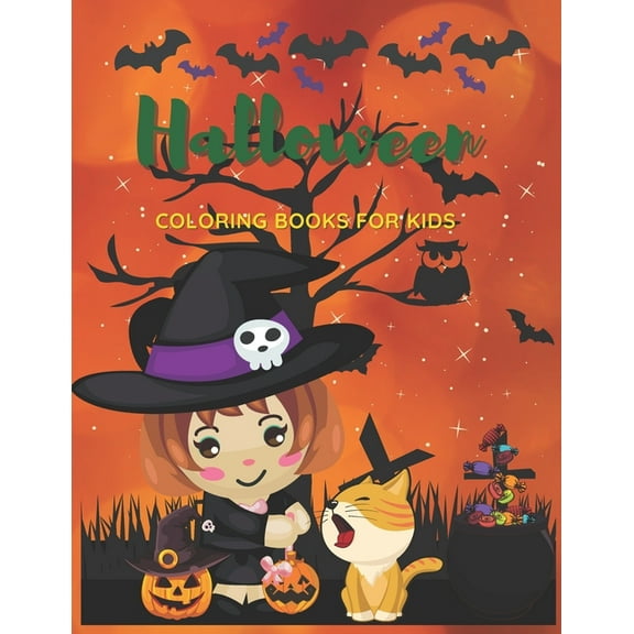 Halloween Coloring Books For Kids: Halloween Activity Books For Kids Ages 4-8 (100 pages) (Paperback)