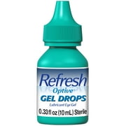(2 pack) Refresh Optive Gel Drops Lubricant Eye Gel, 10 ml
