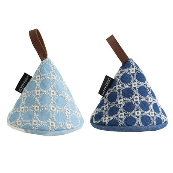 VONTER Cowboy Embroidery Kitchen Anti-scalding Triangle Pot Handle Cap Heat Insulation Gloves-Cute Cloth Pot Cap Pot Jacket Anti-scalding Triangle Pot Gloves Handle Hat-Cloth Pot Clip Covers(2PCS)