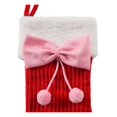 thumbnail image 3 of Holiday time Red Corduroy Bow Stocking,21 inch,red colour, 3 of 4