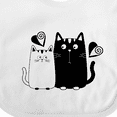 thumbnail image 4 of Inktastic Valentines Day Cat Couple Girls Baby Bib, 4 of 4