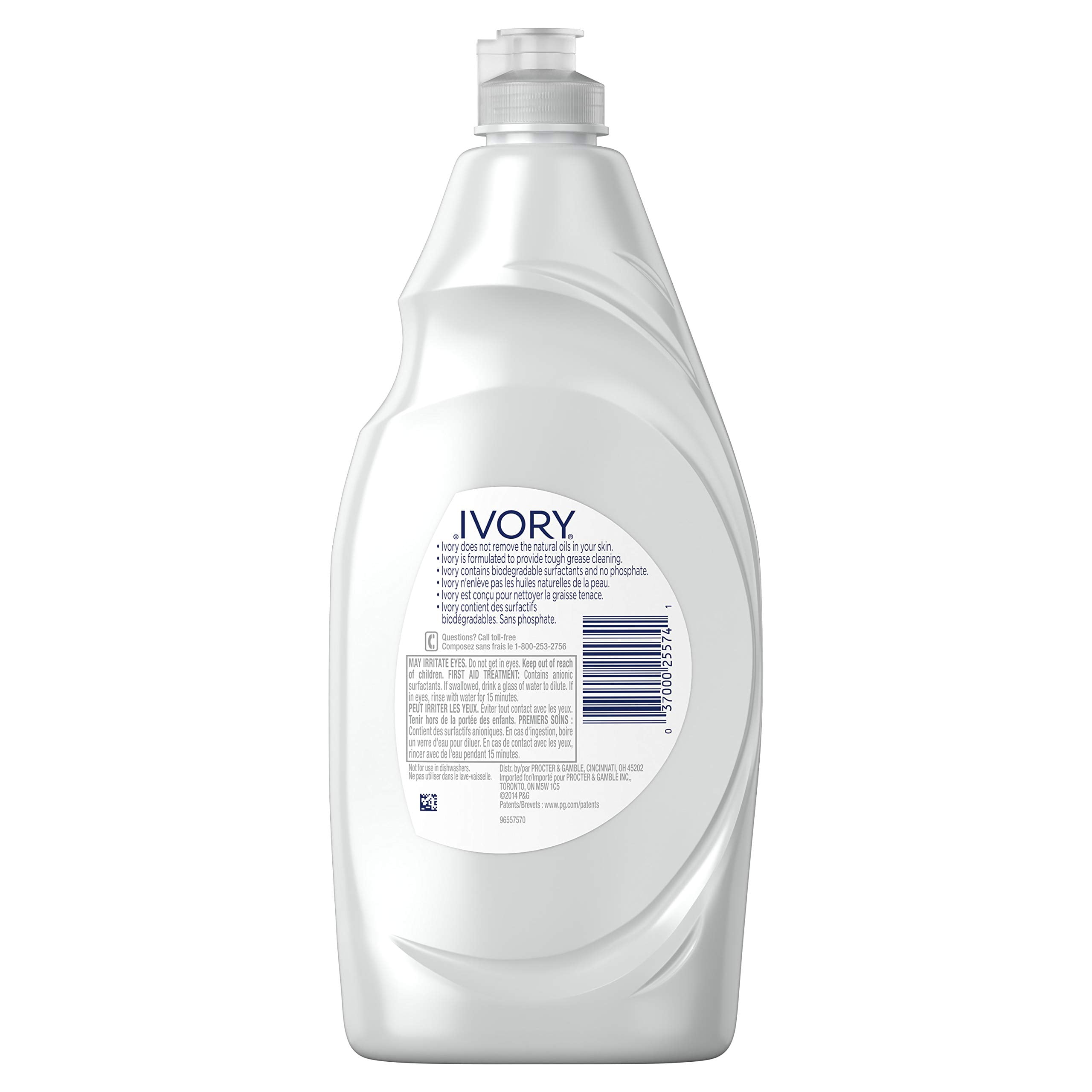 Ivory Dish Soap Classic Scent, Tough on Grease, Made Without Dyes, 24 fl oz (Pack of 2)