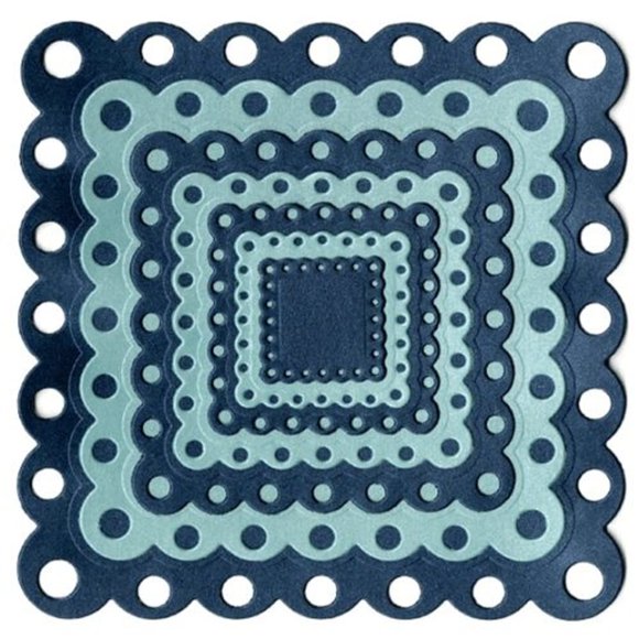 QUICKUTZ We R Memory Keepers Nesting Eyelet Squares Cookie Cutter Die