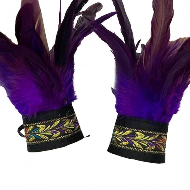 Puños De Plumas De Avestruz Para Mujer – Set De 2 Unidades, Esponjosos Y Con Diseño De Encaje (Disponibles En 26 Colores)