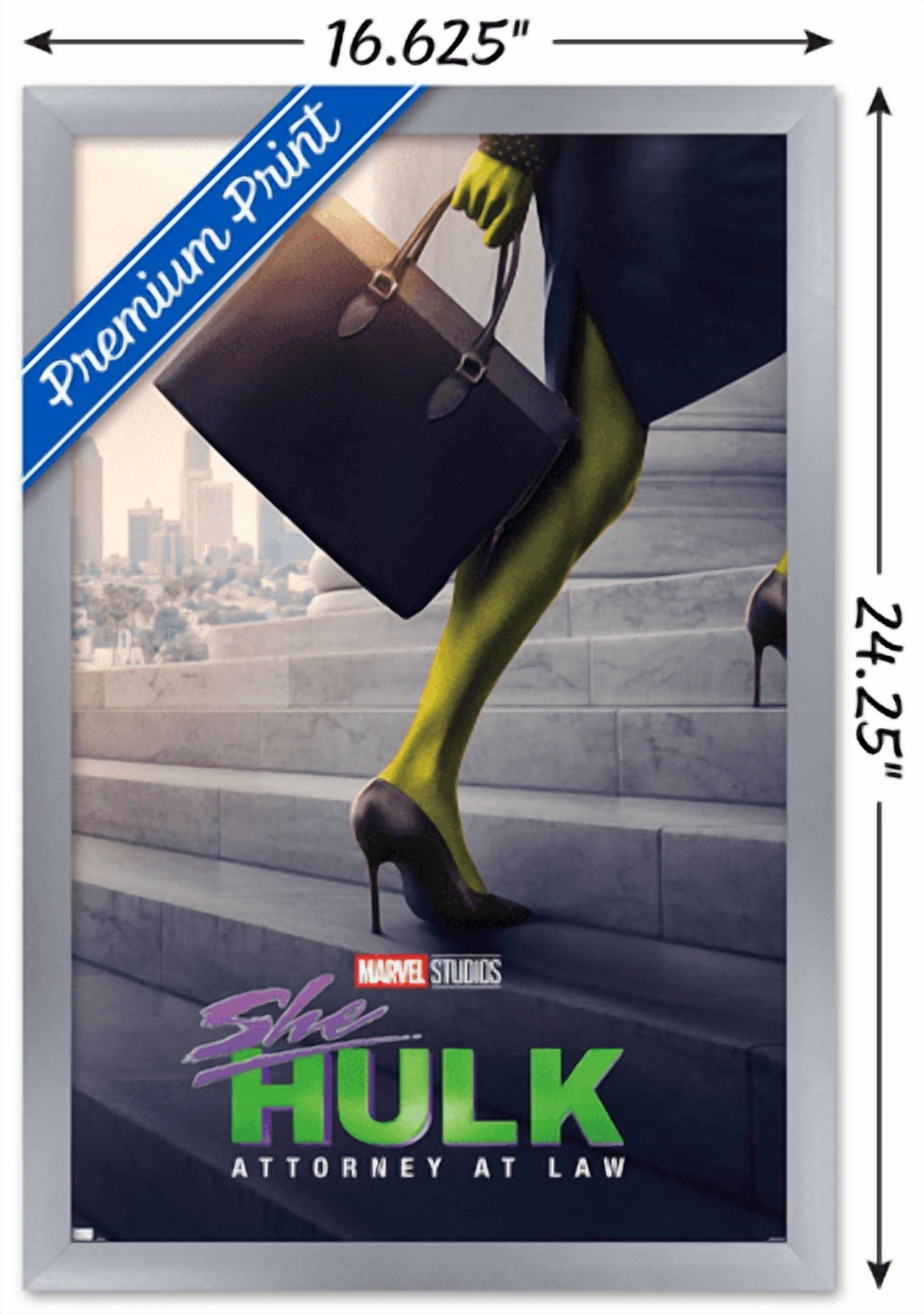 Marvel She-Hulk - Teaser One Sheet Wall Poster, 14.725" x 22.375" Framed