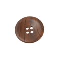 thumbnail image 2 of Mibo 12pcs Round Faux Wood Buttons with Concave Center - 32L (20mm) - 4 Hole - Walnut Brown, 2 of 3
