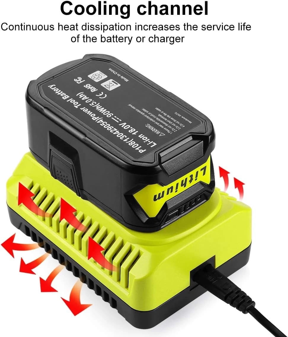 P117 Rapid Charger for Ryobi 18V One+ Plus Batteries P108 P189 P190 P193 PBP004
