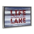 thumbnail image 3 of Stupell Industries Coastal Life At Lake Striped Gray Floating Frame Canvas Art, 31 x 21, by SD Graphics Studio, 3 of 8