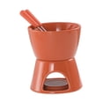 thumbnail image 4 of relayinert Chocolate Fondue Pot Cookware Melt Hot Set Pot Bowl for Broth Cooking Cheese, 4 of 6