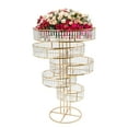 thumbnail image 3 of Elegant 5-Tier Gold Crystal Flower Stand for Weddings and Events, 3 of 20