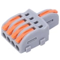 thumbnail image 4 of 1 In 4 Out Wire Joint, 20Pcs Durable T Wire Connector With High Temperature Resistance For Motors Orange, 4 of 8
