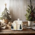 thumbnail image 6 of Clearance Under $20 White Christmas Houses Light Up Ceramic Miniature Christmas Village Houses Accessories LED Lighted Tabletop Paintable House Figurines Battery Operated DIY Home Decor Gift White, 6 of 6